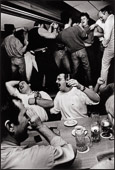 German miliary personnel at their club celebrating the fall of the Berlin Wall.
